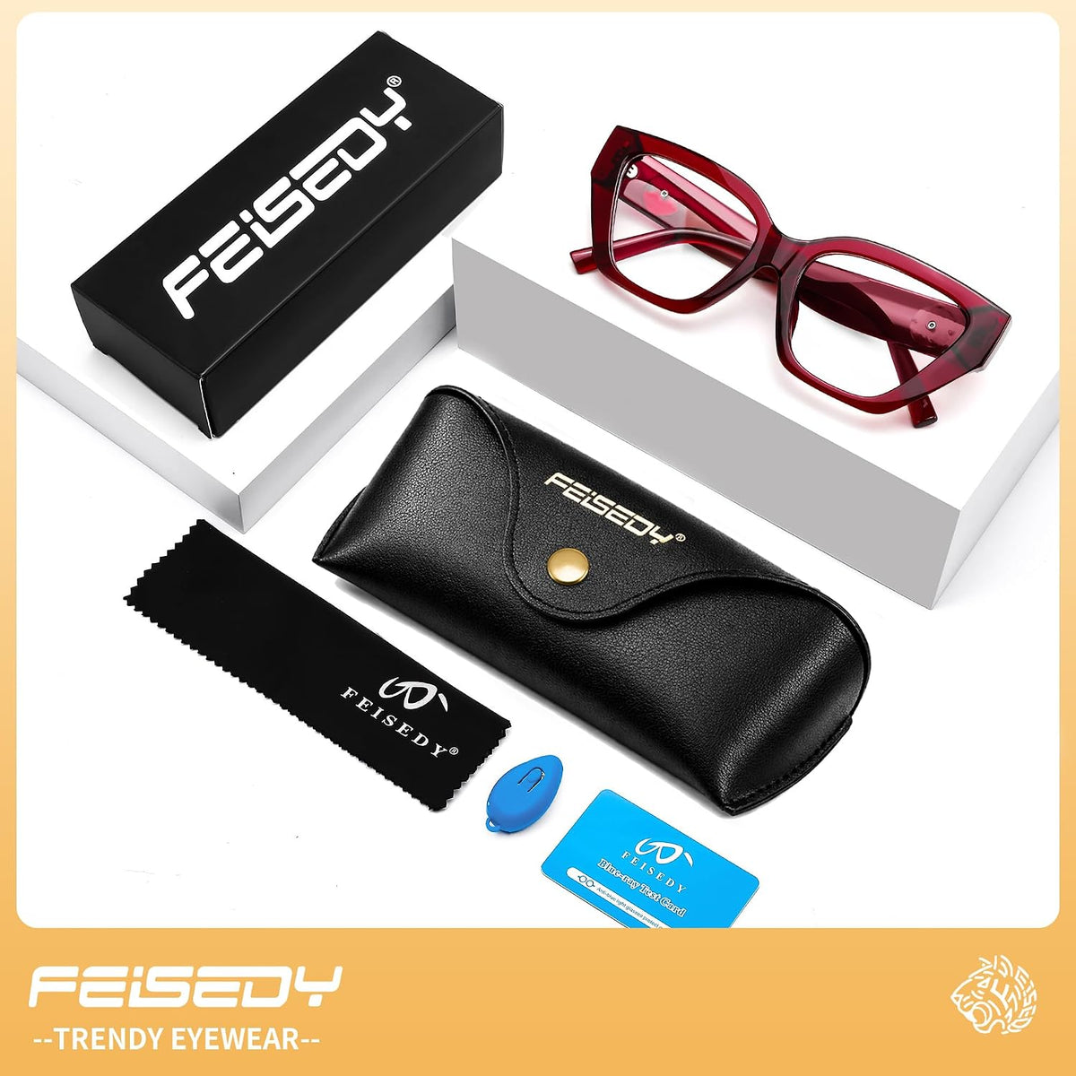 ÉÌƷͼƬ 35 | B0GQZ778YS | FEISEDY Women Cat Eye Blue Light Blocking Glasses for Women B0350