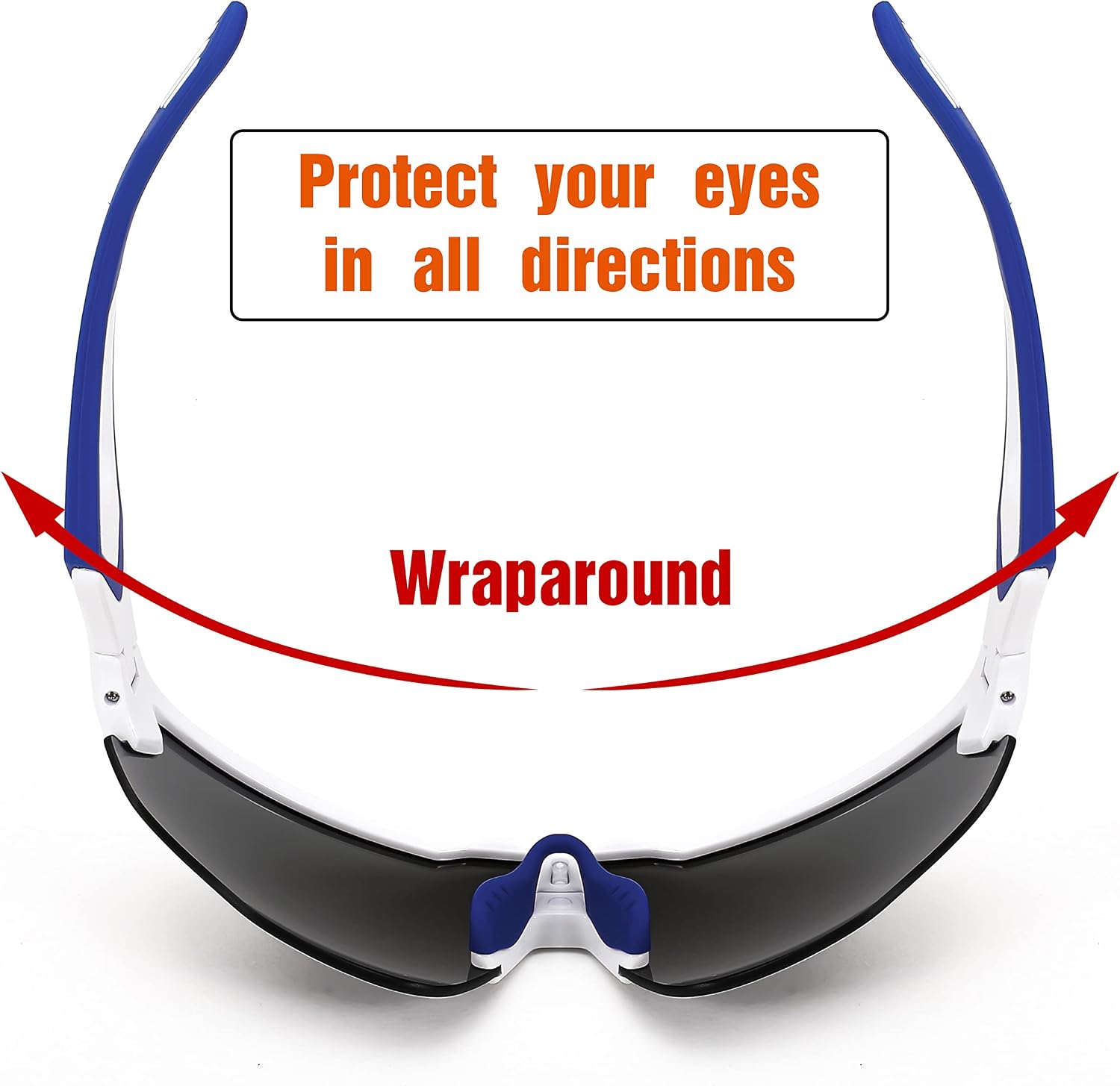 商品图片 10 | B0B2WDLNDM | FEISEDY Sports Sunglasses, with 5 Lenses for Men Women, TR90 Lightweight, Baseball Cycling Motorcycle Running Golf B2940