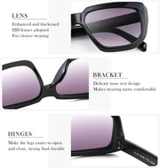 ÉÌƷͼƬ 5 | B08PD9KPH8 | FEISEDY Women Retro Square Sunglasses Trendy Shield Flat Top Shades B2717