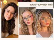 ÉÌƷͼƬ 18 | B0DGX4KTLX | FEISEDY Fashion Cat Eye Blue Light Blocking Glasses for Women Fake Retro Eyeglasses Oversized Stylish Eyewear Frame B0240