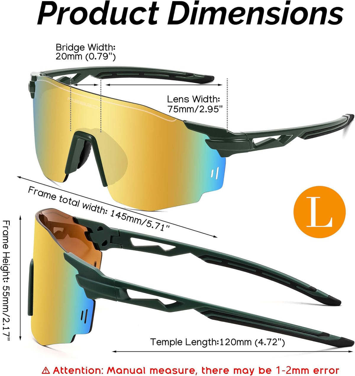 ÉÌƷͼƬ 36 | B0CYZM95KC | FEISEDY Rimless Sports Sunglasses for Men Women Tr90 Frame for Cycling Fishing Running B0116