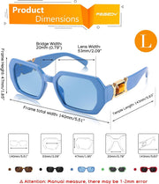ÉÌƷͼƬ 11 | B0CNPQGQRW | FEISEDY Retro Rectangle Sunglasses for Women Men Classic Square Rhinestone Frame Sun Glasses Polygon Designer UV400 B0047