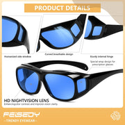 ÉÌƷͼƬ 20 | B0FWBRF3SR | FEISEDY Fit Over Glasses Sunglasses, Work Safety Goggles for Men Women, Wrap Around Sunglasses Outdoors B0343