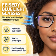 ÉÌƷͼƬ 4 | B0HJH5CP7F | FEISEDY Metal Blue Light Aviator Glasses for Women Men B0491