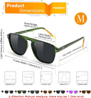 ÉÌƷͼƬ 23 | B0F4D461TF | FEISEDY Polarized Aviator Mens Sunglasses Square Modern Women Vintage Style Acetate Frame UV400 B0191