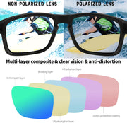 ÉÌƷͼƬ 10 | B0CS6MV9B1 | FEISEDY Men Sunglasses Polarized,Square Vintage Cycling Running Fishing Golf Hiking Sports Sun Glasses B0080