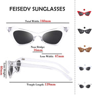 ÉÌƷͼƬ 63 | B079KYQYT3 | FEISEDY Small Cat Eye Sunglasses Vintage Square Shade Women Eyewear B2291