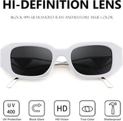 商品图片 4 | B0BV5YP1F2 | FEISEDY Retro Rectangle Sunglasses for Women Trendy Small Square Sunglasses 90s Vintage Shades B2968