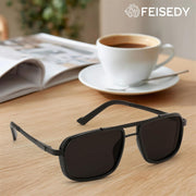 ÉÌƷͼƬ 27 | B0FDKZNCG9 | FEISEDY Retro Aviator Polarized Sunglasses For Women Men 70s Trendy B0292