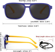 ÉÌƷͼƬ 19 | B0D3L4BMZC | FEISEDY Kids Polarized Sunglasses Flexible TPEE Rubber Toddler Aviator Shades with Strap for Boys Girls Age 3-9