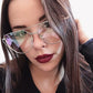 商品图片 9 | B01MEHLOJ8 | FEISEDY Cat Eye Fashion Metal Frame Mirrored Flat Lenses Women Sunglasses B2206