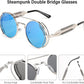 商品图片 16 | B0BD4MSMZQ | FEISEDY Aviator Sunglasses for Men Women Steampunk Round Metal Frame B2351
