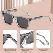 ÉÌƷͼƬ 11 | B0FHD6DJB5 | FEISEDY Trendy Square Polarized Sunglasses For Men Women Thick Frame B0294