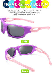 ÉÌƷͼƬ 20 | B07JM1DLHS | FEISEDY Kids Polarized Sport Sunglasses Rubber Frame Boys Girls 3 to 12 Age Children Gift B2453