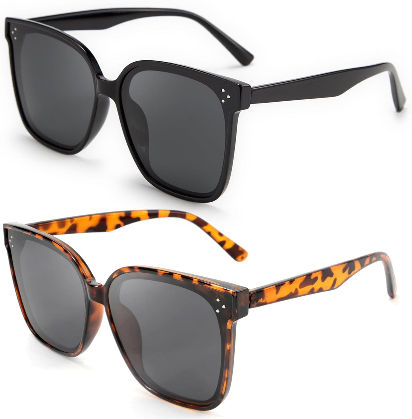 Z2pack Obsidian+ Leopard Frame Grey Lens / 63 Millimeters | B0DYJX15HH | FEISEDY Oversized Polarized Sunglasses - UV400 Protection, Square Fashion Sun Glasses for Outdoor & Daily B2600
