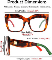 ÉÌƷͼƬ 15 | B07N5J9CF4 | FEISEDY Square Oversized Glasses Frame Eyewear Women B2475