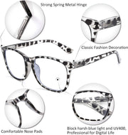 ÉÌƷͼƬ 22 | B07Z19XLDT | FEISEDY Vintage Reading Blue Light Blocking Glasses Women Men Reader Spring Hinge Glasses B2519