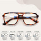 商品图片 13 | B0D9NJ18RZ | FEISEDY Retro Aviator Square Blue Light Glasses for Men Women B0209