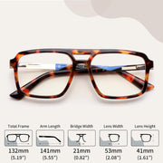 ÉÌƷͼƬ 13 | B0D9NJ18RZ | FEISEDY Retro Aviator Square Blue Light Glasses for Men Women B0209