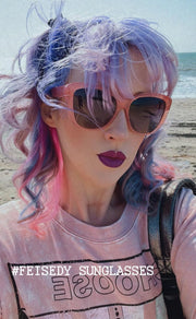 ÉÌƷͼƬ 116 | B07M9V125F | FEISEDY Polarized Vintage Sunglasses American Womens Square Jackie O Cat Eye Sunglasses B2451