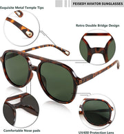 ÉÌƷͼƬ 30 | B0C27PGFFJ | FEISEDY Retro Aviator Sunglasses Women Men Classic Square Shades Trendy Sun Glasses UV400 Protection B2394