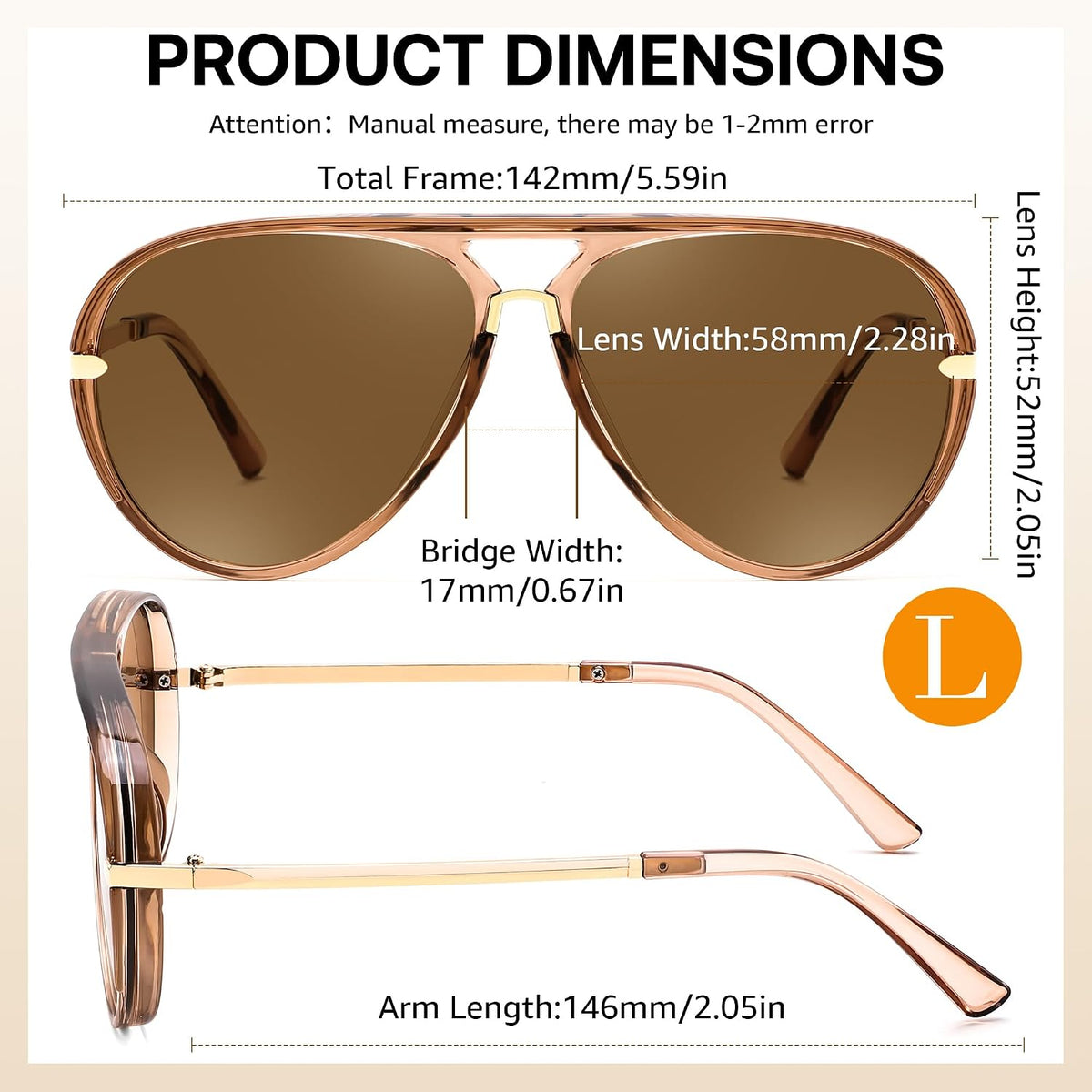 ÉÌƷͼƬ 4 | B0GYVVZBQM | FEISEDY Classic Aviator Sunglasses UV400 Protection for Women Men B0461