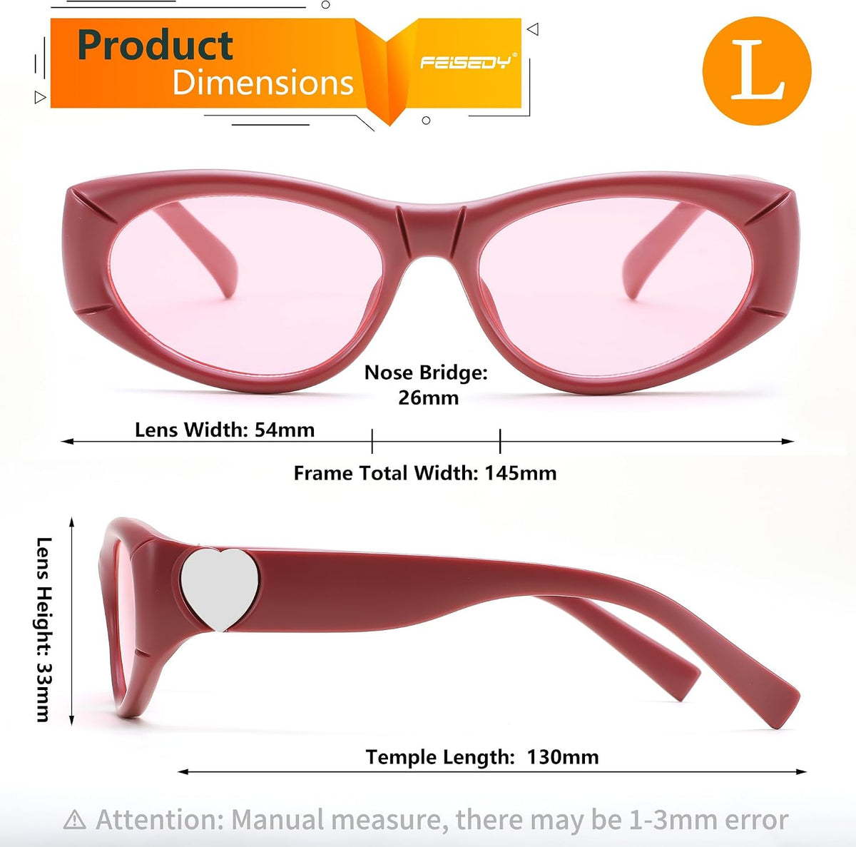 ÉÌƷͼƬ 18 | B0DHWVFXXY | FEISEDY Retro Oval Sunglasses UV400 Protection Retro Y2K Sunglasses B0234