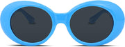 ÉÌƷͼƬ 98 | B074H8KFSZ | FEISEDY Sunglasses White Oval Clout Goggles for Women Men Retro Round Trendy Rimmed Clueless Costume Frame B2253