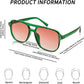 商品图片 18 | B09J8999GR | FEISEDY Retro Square Aviator Sunglasses Women Men 70s Vintage Trendy Plastic Frame Sun Glasses B2835