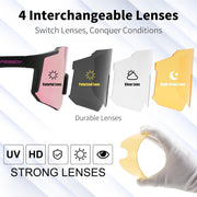 ÉÌƷͼƬ 9 | B0FMRGGCL4 | FEISEDY Polarized Sports Sunglasses for Men Women Youth - Baseball, Running, Cycling UV400 Protection 4 Lenses B0279