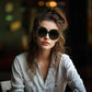 商品图片 26 | B0C7ZVD4MD | FEISEDY Oval Oversized Trendy Sunglasses Women Men Stylish Retro Big Frame Vacation Sun Glasees UV400 Protection B0017