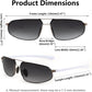 商品图片 19 | B0D22TVRVN | FEISEDY Vintage Sunglasses Men Polarized, Aviator Metal Frame Lightweight, Driving Fishing Running B0057