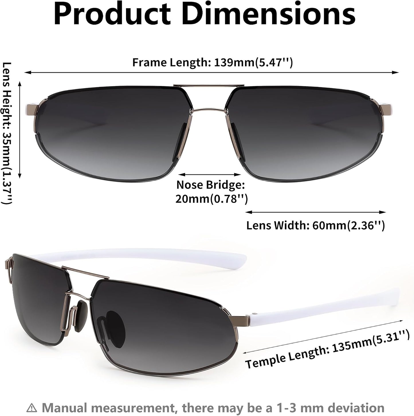 商品图片 19 | B0D22TVRVN | FEISEDY Vintage Sunglasses Men Polarized, Aviator Metal Frame Lightweight, Driving Fishing Running B0057
