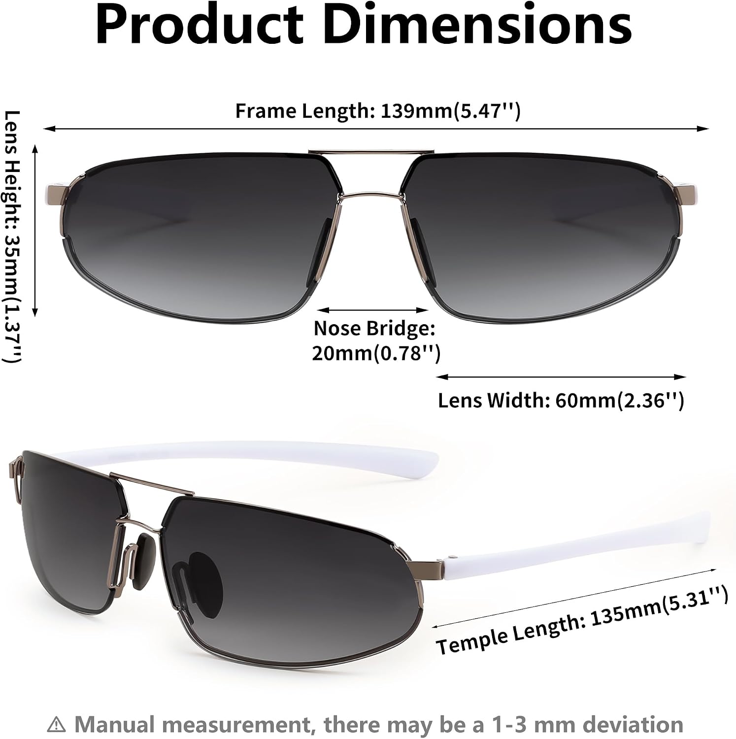 商品图片 19 | B0D22TVRVN | FEISEDY Vintage Sunglasses Men Polarized, Aviator Metal Frame Lightweight, Driving Fishing Running B0057