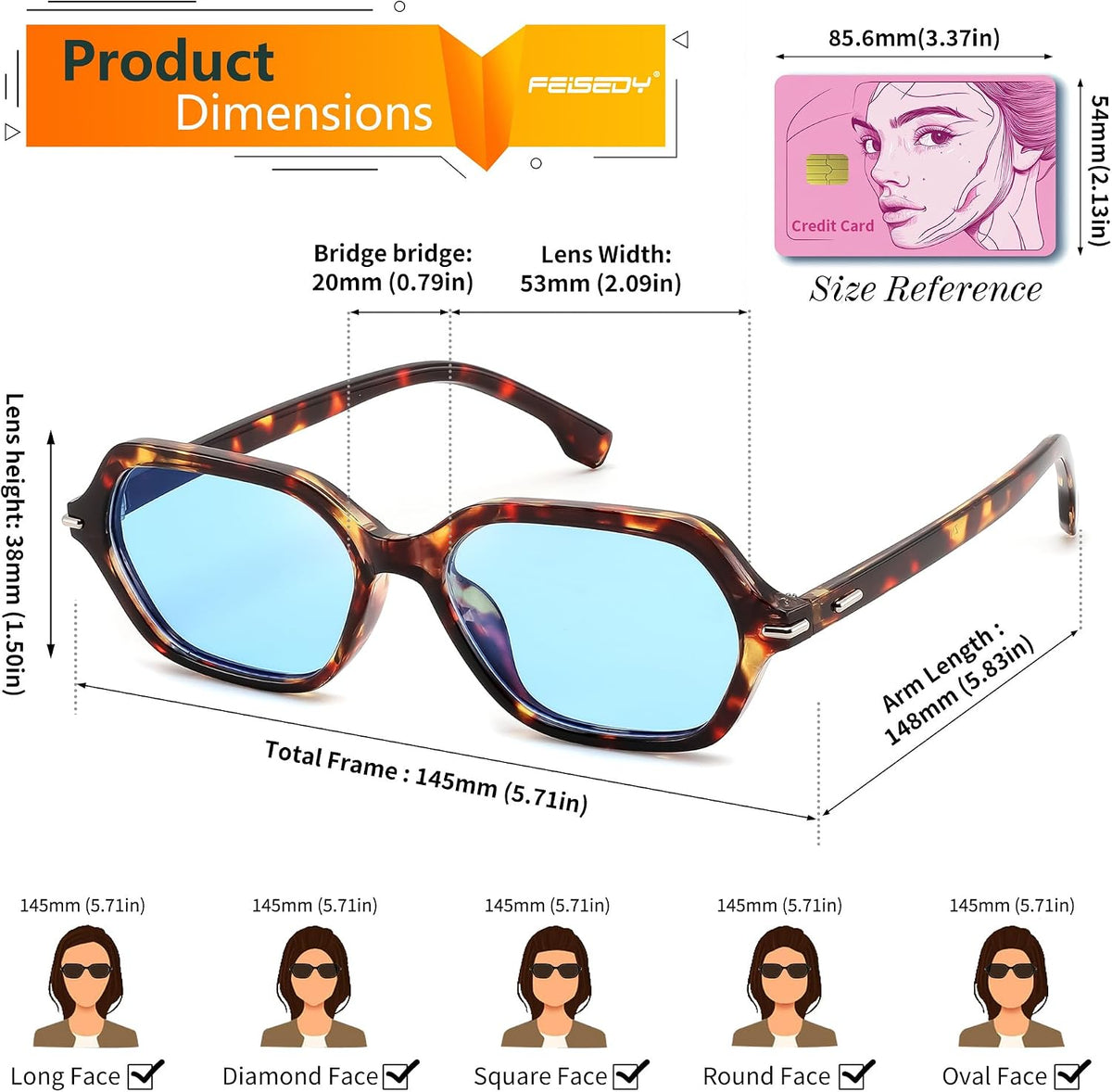 ÉÌƷͼƬ 27 | B0HJYQR9BW | FEISEDY Classic Square Sunglasses for Women Men, Retro Trendy Shades B0493
