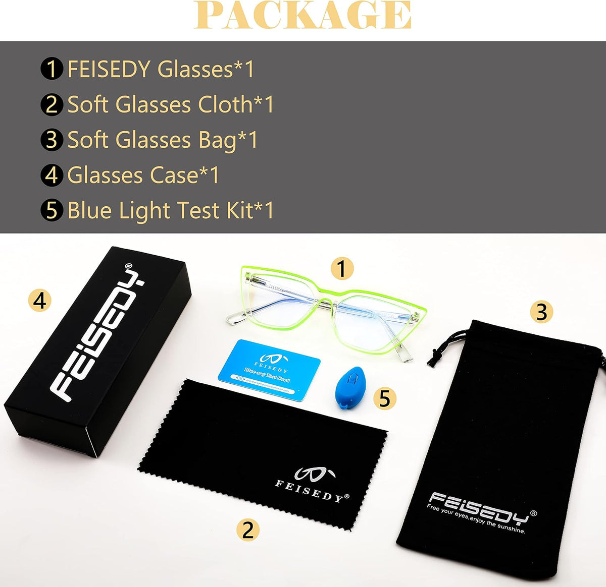 ÉÌƷͼƬ 30 | B0BHT5M418 | FEISEDY Women Cat Eye Blue Light Blocking Glasse Frame Fake Nerd Clear Square Computer Eyewear Anti Eyestrain B2353