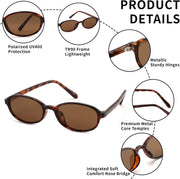 ÉÌƷͼƬ 11 | B0GY44LNSR | FEISEDY Retro Polarized Oval Sunglasses Women Men UV400 Protection B0447
