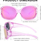 商品图片 23 | B0GRVLVZYS | FEISEDY Women's Polarized Wrap-Around Fit Over Sunglasses with Rhinestones, Anti-Glare Driving Sun Glasses B0362