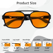 ÉÌƷͼƬ 37 | B0FQ5DRDJG | FEISEDY Orange Blue Light Blocking Glasses for Woman Men Amber Lenses Computer Gaming Glasses for Better Sleep