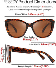 ÉÌƷͼƬ 6 | B07M9V125F | FEISEDY Polarized Vintage Sunglasses American Womens Square Jackie O Cat Eye Sunglasses B2451
