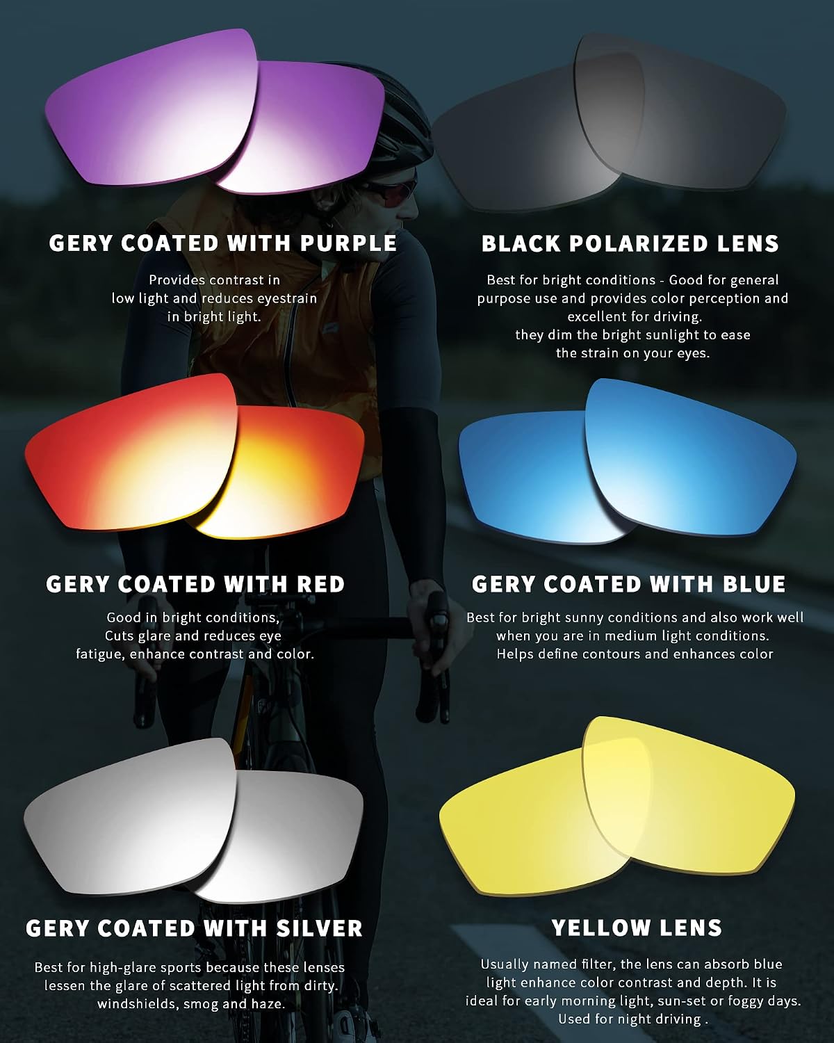ÉÌƷͼƬ 13 | B09QHKM8H2 | FEISEDY Polarized Sports Sunglasses Driving Cycling Shades For Men Women Baseball Running UV Protection Sunglasses B2878