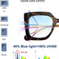 商品图片 40 | B08DF5QRXC | FEISEDY Oversized Square Blue Light Blocking Glasses Eye Strain Glare Pearl Inlay Arm Cat Eye Fashion Eyewear B2639