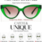 商品图片 25 | B0GVF3CZ9N | FEISEDY Cat eye Sunglasses Polarized and Retro Stylish for Women Men B0428