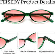 ÉÌƷͼƬ 77 | B0DMN69R27 | FEISEDY Retro Oval Cat Eye Sunglasses for Women 90s Narrow Lightweight Shades Y2k Trendy Sunnies B0257