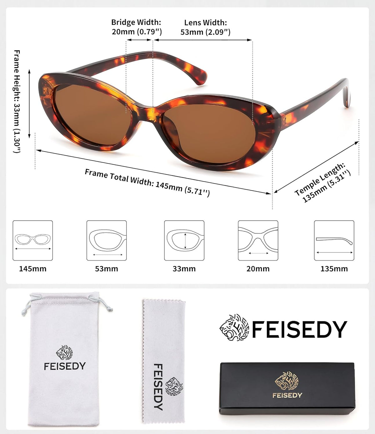 ÉÌƷͼƬ 24 | B0H2YQ7P2Y | FEISEDY Women Vintage Oval Cat Eye Sunglasses, Retro Narrow Shades B0459