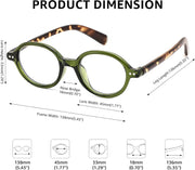 ÉÌƷͼƬ 4 | B0FR9T1TCC | FEISEDY Vintage Oval Blue Light Reading Glasses for Women, Stylish Lightweight 90s Reader B0327