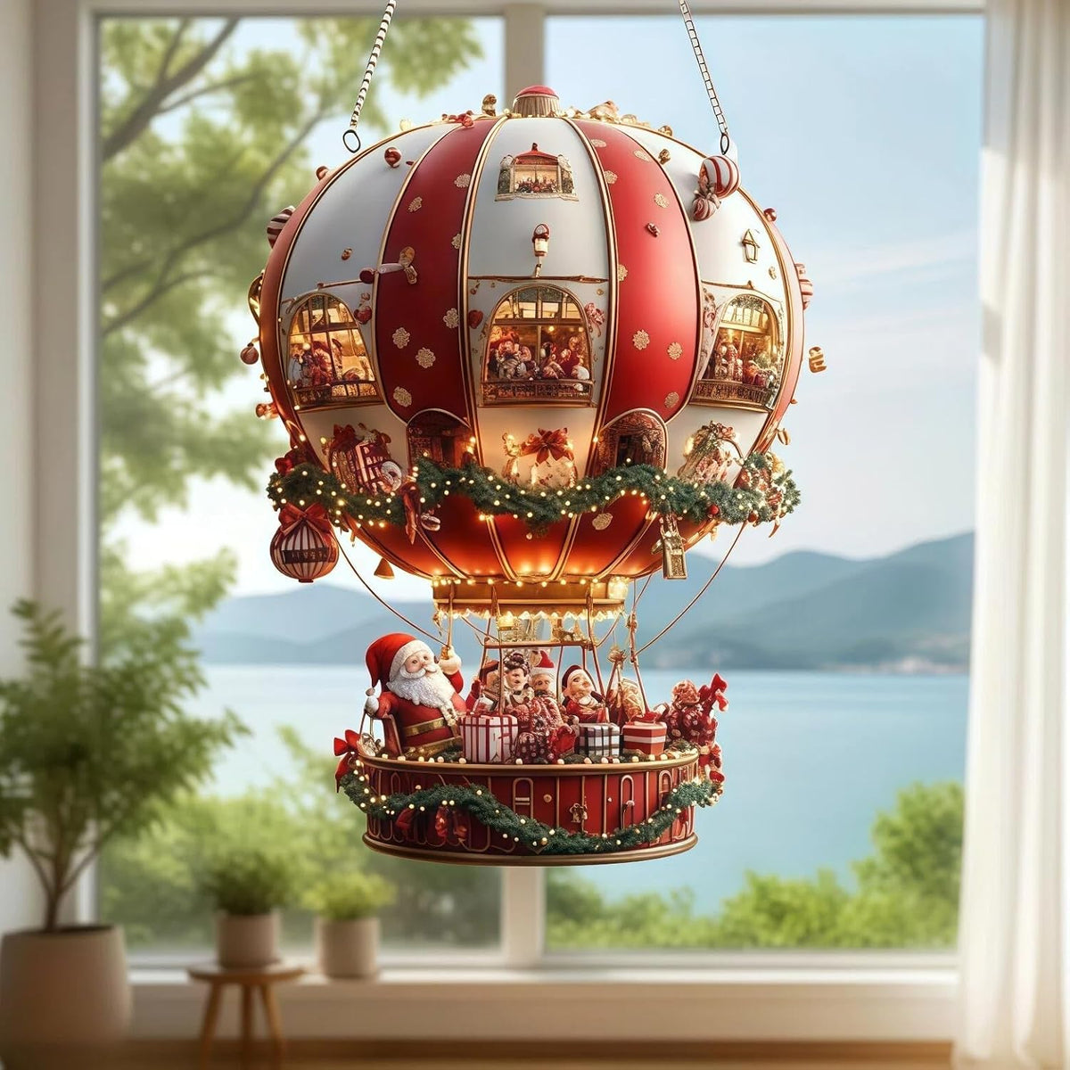 Default Title | B0FP163MV3 | Christmas Decorations Acrylic Hanging Ornaments - Creative Tree Santa, Car Room Door Decor