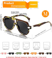 ÉÌƷͼƬ 44 | B0CDGNN3ZN | FEISEDY Vintage 70s Aviator Sunglasses Men Women Classic Retro Trendy Large Frame UV400 Sun Glasses B0030
