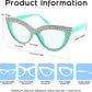 商品图片 27 | B0BLH5NHK8 | FEISEDY Diamond Blue Light Blocking Glasses Cat Eye Rhinestone Women Oversized Anti Eyestrain Computer Glasses Frame B2358