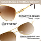 商品图片 4 | B0H4QPVJY6 | FEISEDY Retro Aviator Sunglasses for Women Men UV400 Shades B0409